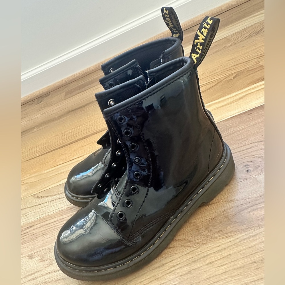 Dr Marten black combat boots size youth 3/womens 5